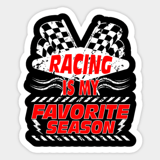 Racing Is My Favorite Season Race Car Design Sticker